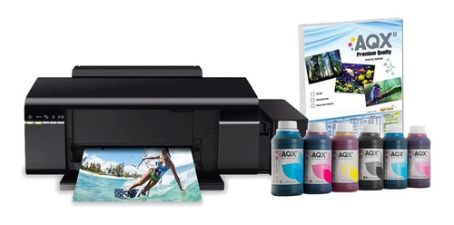 Impresora Epson L805 Sistema Ecotank Cd Dvd + Tinta Aqx X 6 Colores Premium (250ml X 6)