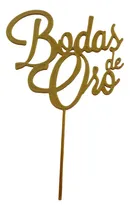 Comprar Caketopper Adorno Para Torta Frase  Bodas De Oro 