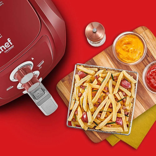 Fritadeira Airfryer Ichef Polishop Allspace Vermelho 110v