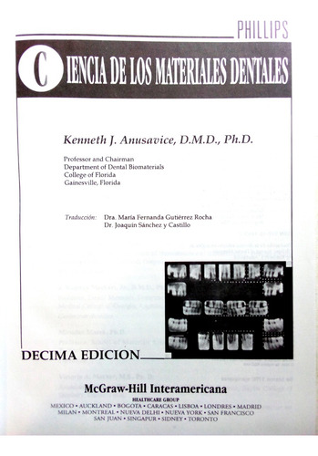 Ciencia De Los Materiales Dentales - Kenneth J. Anusavice (Usado)