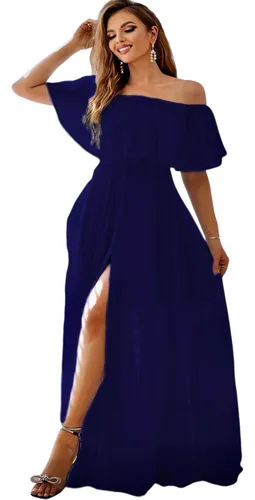 Vestido azul marino formal sale