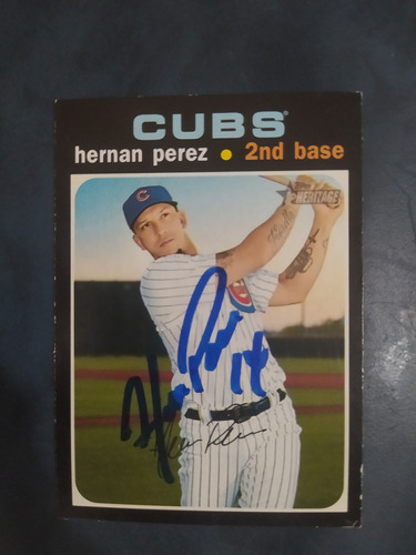 Baraja Topps Heritage Firmada Por Hernán Pérez 