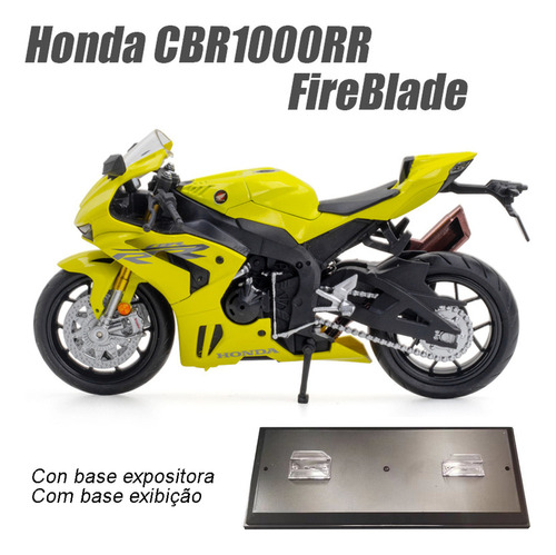 Honda Cbr 1000rr Miniature Metal Moto Con Base Expositora