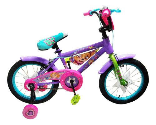 Bicicleta Aire Infantil Para Niño Paw Patrol R16 