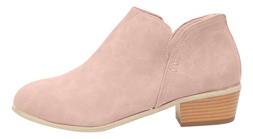 Botas Cortas De Gamuza Para Mujer, Punta Puntiaguda, Manga D