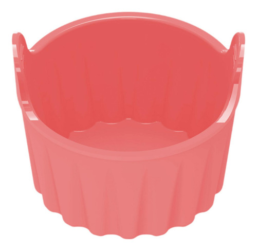 2 Taza Para Hornear De Silicona Para Freidora De Aire, Rosa