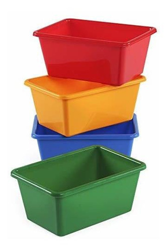 Tot Tutors Kids 'primary Colors Small Storage Bins, Set De 4