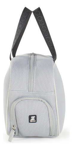 Neceser Cloe Unisex De Viaje Textil Multiples Compartimentos Color Gris