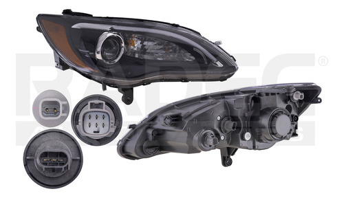 Faro Chrysler 200 S 2012 2013 2014 C/leds Fondo Negro Der