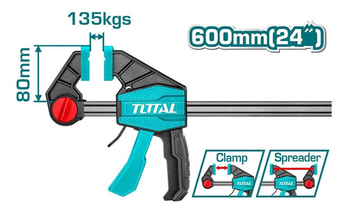 Prensa Rápida Sargento Total 24'' 600mm Tht1346802