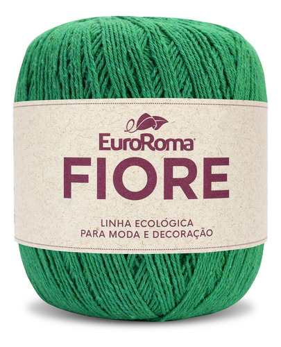 Barbante Fiore 150g N°2 8/4 Fios 500m Euroroma Cor Verde bandeira