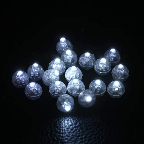 Luz De Destello Del Led, Luz Del Globo, 100pcs/lot Lámparas De Bola Llevadas Redondas Luces Del Globo Linterna Decoración Del Banquete De Boda De Navidad(blanco)