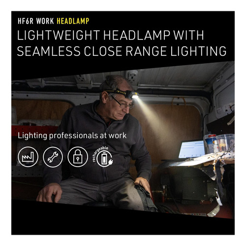 Ledlenser Hf6r Trabaja Con Manos Libres, Led Recargable Y Al
