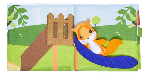 Imagen 3 de 6 de Libro Sensorial Didáctico De Tela A Jugar Para Niños