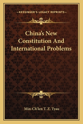 Libro China's New Constitution And International Problems...
