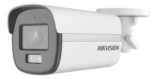 Câmera Vu Bullet colorida de 3k e 5mp com microfone de metal branco ...