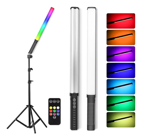 Kit Bastão De Led Rgb Preenchimento Controle Remoto + Tripé Cor da estrutura Com Tripé 110V/220V