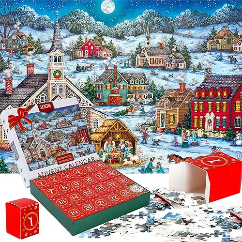 Advent Calendar 2023 Jigsaw Puzzles For Adults Kids, 24...