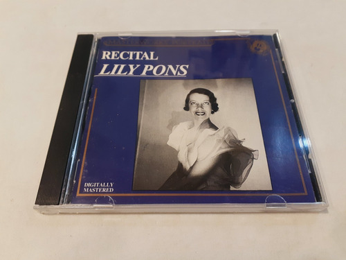 Recital, Lily Pons - Cd 1989 Holanda Excelente Estado 8/10