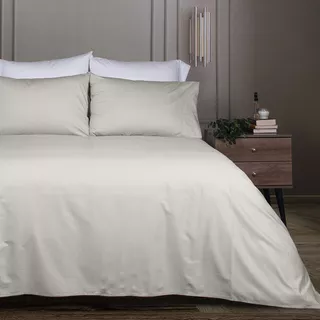 Juego De Cubreduvet 100% Algodón Pima 250h Medium Gray Queen