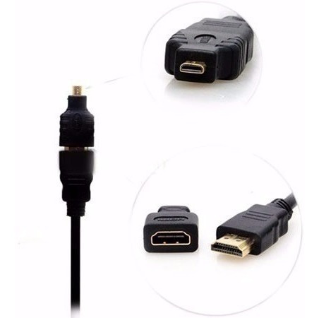 Imagem 3 de 6 de Kit Cabo Hdmi 3x1 - Hdmi/ Mini Hdmi/ Micro Hdmi 1.5m
