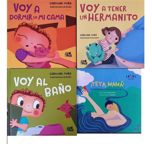 4 Libros Carolina Mora El Ateneo Teta Dormir Baño Hermanito