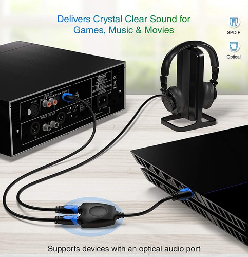 Imagen 5 de 8 de Divisor De Audio Fibra Optica 1 Macho Input 2 Hembra Output