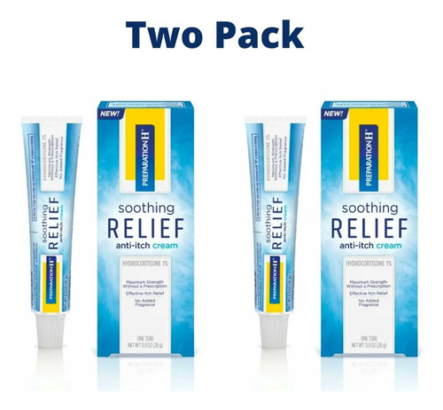 2 Pack Preparation H Soothing Relief Anti Itch Cream 