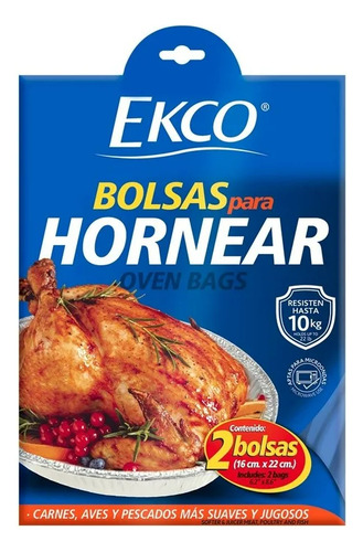 Bolsas Para Hornear Carnes Ekco Hasta 10kg De Soporte 4 Pack