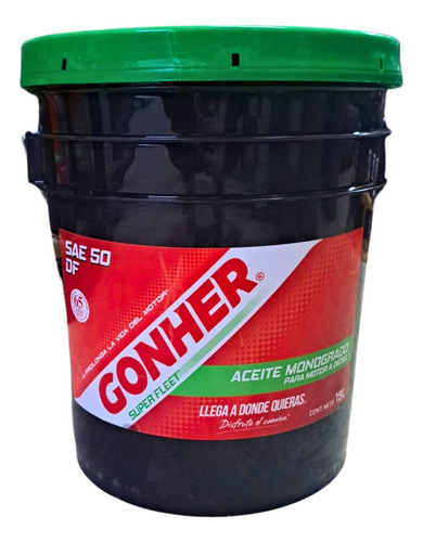 Cubeta Aceite Gonher Super Fleet Sae 50 Cf Motor Diesel 19l 