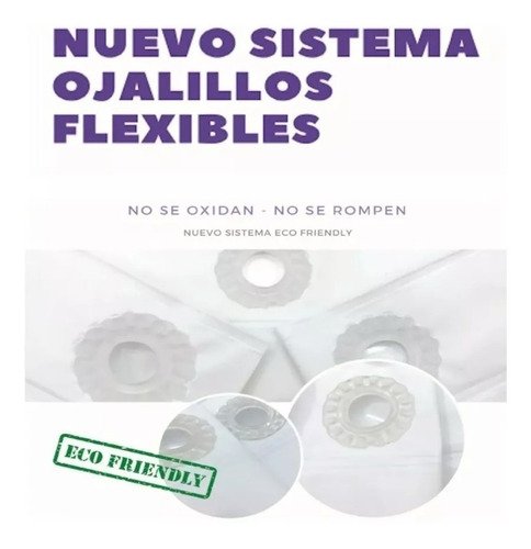 Imagen 6 de 10 de Cortina Baño Pvc De 2,10 Mts De Alto Cabezal Reforzado