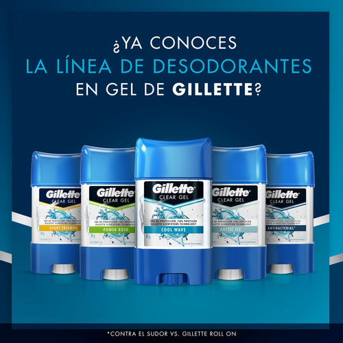 Desodorante Gillette Clear Gel Cool Wav - Gr a $177
