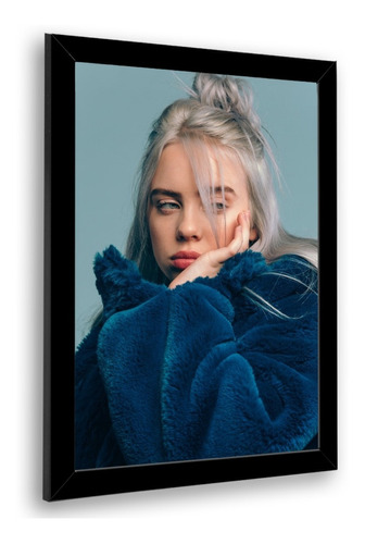 Quadro Decorativo Billie Eilish Foto Poster Moldura 23x33cm