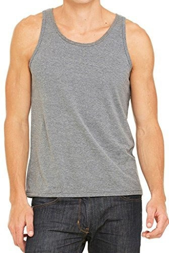 Yoga Clothing For You Men  S Tank Top, Medium Grey Triblend