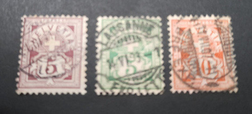 Sello Postal - Suiza - 1882 - Cross & Shield