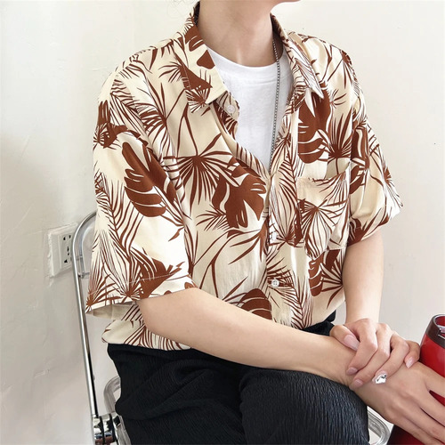 Camisa De Manga Corta Para Hombre, Camisa Casual De Gran Tam