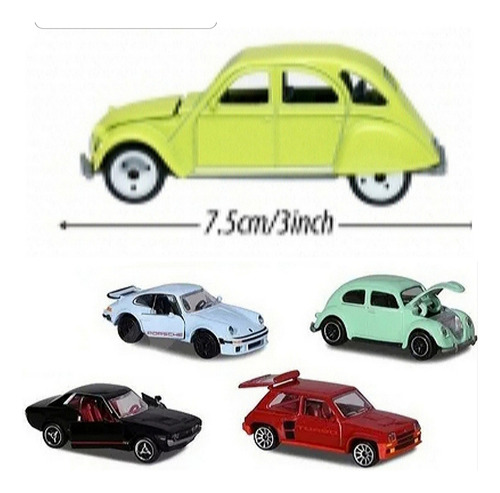 Set 5 Autos Clásicos Majorette De 7-7,5 Cm. Esc. 1/64, Metal