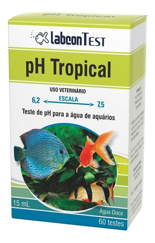 Labcon Teste De Ph Tropical Agua Doce 15ml 60 Testes