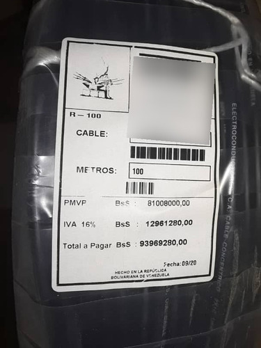 Cable Concéntrico 2x10 Marca Elecon Oferta. 