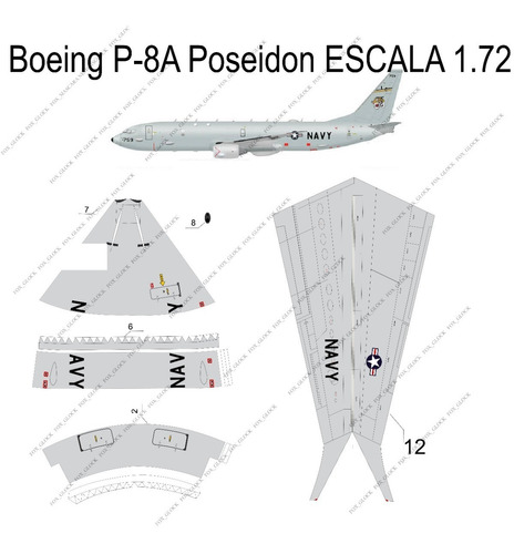 Boeing P-8a Poseidon Us Navy 1.72 Papercraft