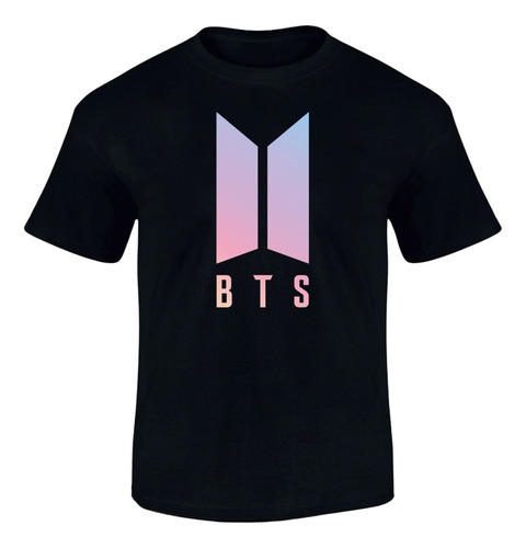 Camiseta Manga Corta Bts K-pop Music Series Black