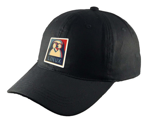 Gorra Clasica Algodón Negra Linux R79