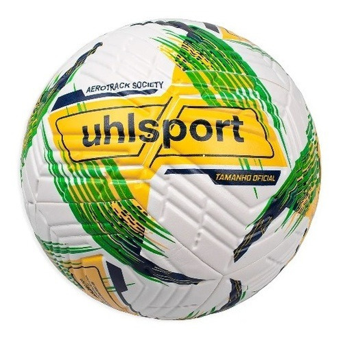 Bola De Futebol Society Uhlsport Aerotrack Brasil Cor Verde e Amarelo Tamanho Único