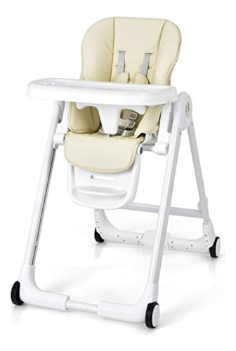 Baby Joy Silla Comedor Ajustable Plegable Beige Bebe