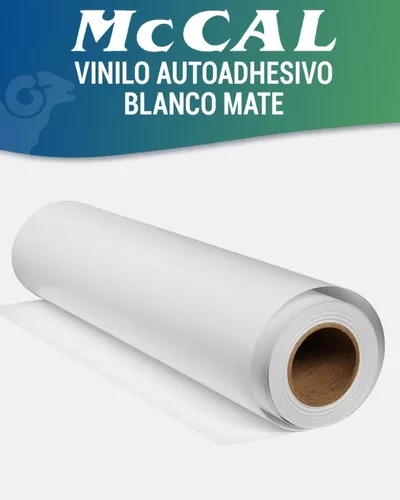 Vinilo Autoadhesivo Blanco Mate Maccal 61cm X 5 Mts