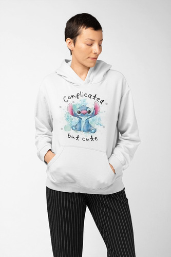 Poleron Unisex Lilo Y Stitch Mono Complicado Estampado Algodon