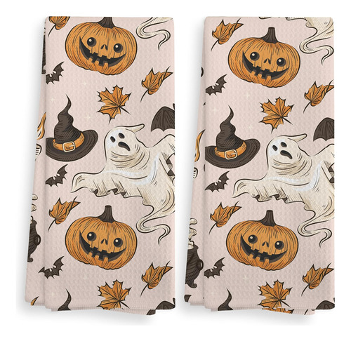 Noql Halloween Towels, Halloween Pumpkin Kitchen Towels And 