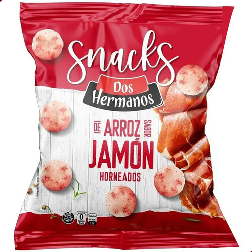 Imagen 1 de 7 de Snacks Arroz Horneados Sabor A Jamon Dos Hermanos Sin Tacc