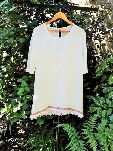 Blusa Camisola, Mujer, Vestido Corto, Natural