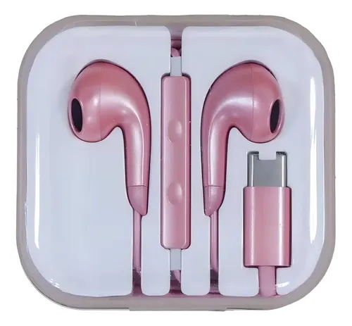 Fone De Ouvido Intra Auricular Usb-c E Microfone Tiny Rosa